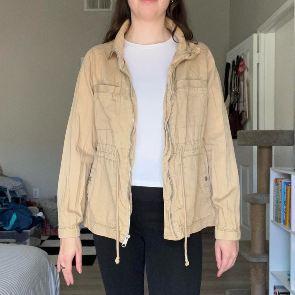 Vintage lightweight khaki utility jacket